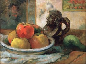 彫刻が施された青い花瓶の赤いチューリップ 作： Ernst Ludwig Kirchner